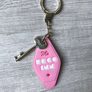 Kate Spade Deco Inn Hotel Room Key Pink Keychain